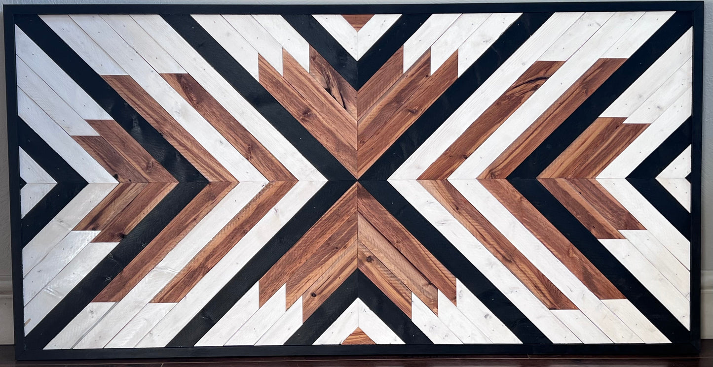 Bare Nature Geometrical Wood Wall Art 2’x4’